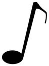 Quaver Musical Note Silhouette