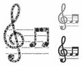 Musical notation Composition Icon of Tremulant Parts Royalty Free Stock Photo