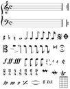 Musical Notation. Royalty Free Stock Photo
