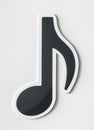 Musical note audio cut out icon Royalty Free Stock Photo