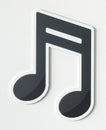 Musical note audio cut out icon Royalty Free Stock Photo