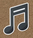 Musical note audio cut out icon Royalty Free Stock Photo