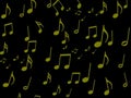 Musical note on black screen wallpaper