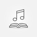 Musical note with book icon Royalty Free Stock Photo