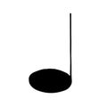Musical note hand drawn in doodle style. scandinavian monochrome minimalism, single element for design. symbol, music Royalty Free Stock Photo