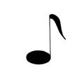 Musical note hand drawn in doodle style. scandinavian monochrome minimalism, single element for design. symbol, music Royalty Free Stock Photo