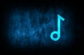 Musical note icon abstract blue background illustration digital texture design concept Royalty Free Stock Photo