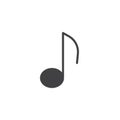 Musical note icon vector Royalty Free Stock Photo