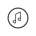 musical note icon. Vector illustration decorative design Royalty Free Stock Photo