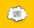 Musical note line icon. Music sign. Vector Royalty Free Stock Photo