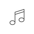 Musical note line icon Royalty Free Stock Photo