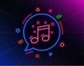 Musical note line icon. Music sign. Vector Royalty Free Stock Photo