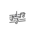 Musical note line icon Royalty Free Stock Photo