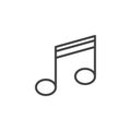 Musical note line icon Royalty Free Stock Photo