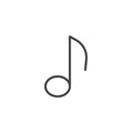 Musical note line icon Royalty Free Stock Photo