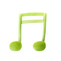 Musical note made of fruits and vegetables Royalty Free Stock Photo