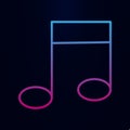 Musical note nolan icon. Simple thin line, outline vector of web icons for ui and ux, website or mobile application Royalty Free Stock Photo
