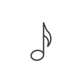 Musical note outline icon