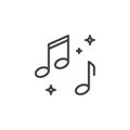 Musical note outline icon