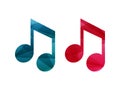 Musical note sign icons Royalty Free Stock Photo