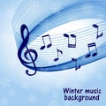 Musical notes against the background Royalty Free Stock Photo
