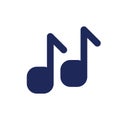 Musical notes black glyph ui icon