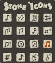 Musical notes icon set Royalty Free Stock Photo