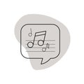 Musical notes, melody settings vector icon for music apps and websites. Royalty Free Stock Photo