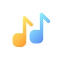 Musical notes pixel perfect flat gradient color ui icon