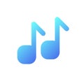 Musical notes pixel perfect flat gradient two-color ui icon