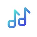 Musical notes pixel perfect gradient linear ui icon