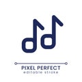 Musical notes pixel perfect linear ui icon