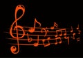 Musical notes staff background with lines Royalty Free Stock Photo