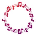 Musical notes vector background.