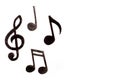 Musical notes on a white background. musical concept