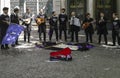 The musical performance in liberty square