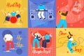 Musicians at Work Flat Vector Concepts Collection