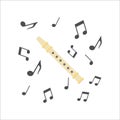 Musical pipe icon on a white background. Vector illustration