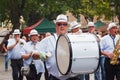 BRUSSELS, BELGIUM - SEPTEMBER 06, 2014: Musical procession in the center of Brussels during the Belgian Beer Weekend 2014.