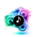 Musical speakers background Royalty Free Stock Photo