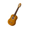 Musical stringed instrument - guitar. Classic wooden guitar.