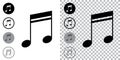 Musical symbols , Elements of musical symbols, icons and annotations. music icon Royalty Free Stock Photo