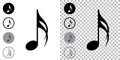 Musical symbols , Elements of musical symbols, icons and annotations. music icon Royalty Free Stock Photo