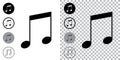 Musical symbols , Elements of musical symbols, icons and annotations. music icon Royalty Free Stock Photo