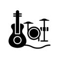 Musical talent black glyph icon Royalty Free Stock Photo