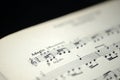 Musical tempo `Adagio` in an old music notebook Royalty Free Stock Photo