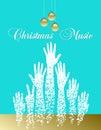 Musical theme Christmas tree made of musical notes Royalty Free Stock Photo