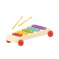 Musical toy for a child xylophone. Toy musical instrument for the development of a talented child