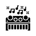 musical toys glyph icon vector illustration