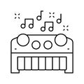 musical toys line icon vector illustration